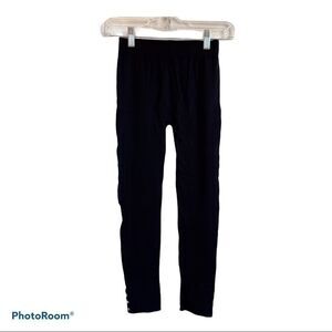 Black Leggings with Rhinestone Bling on Legs‎